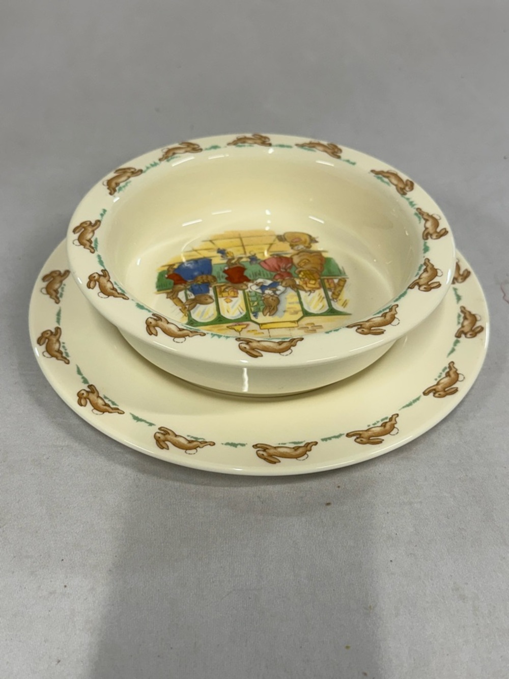 1936 Australian Bunnykins Plate and Bowl